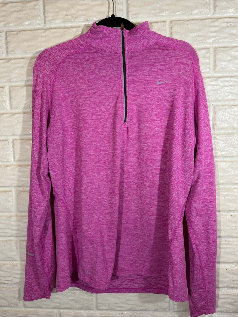 Nike Dri-FIT Women’s XL Pink Heather 1/4 Zip Pullover Long Sleeve